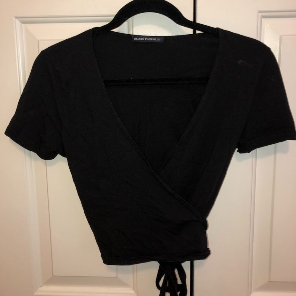 Brandy Melville black tie around top